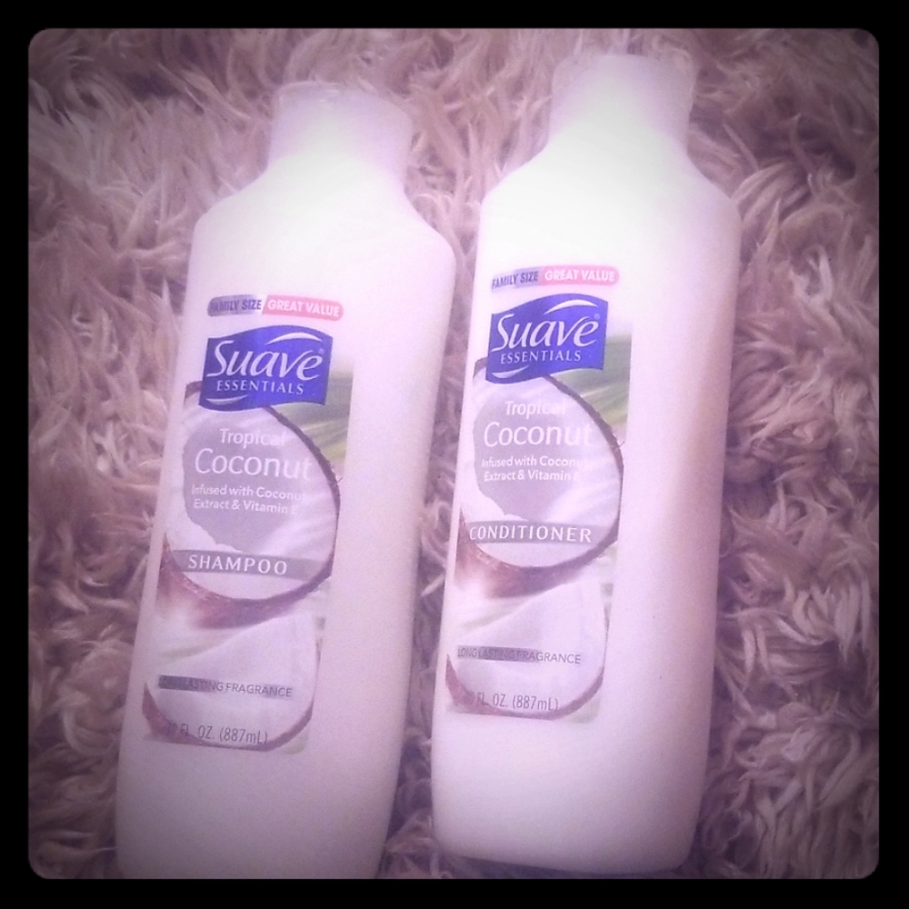 Suave ESSENTIALS tropical coconut shampoo and cond